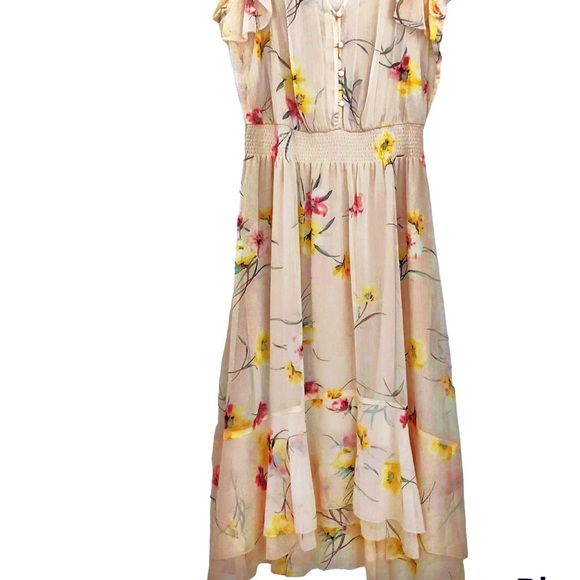 NWOT- White House Black Market - Floral high-low hemline Midi Dress - Picture 3 of 8